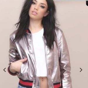 Metallic Bomber Jacket NWT